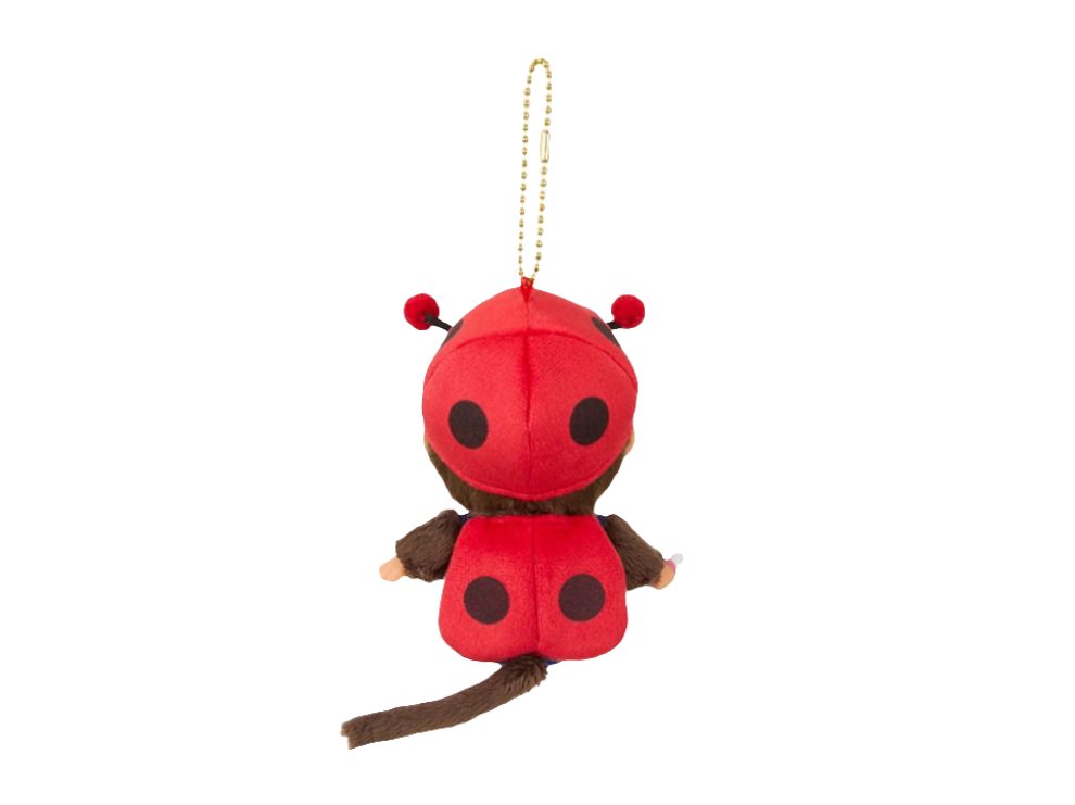 Sekiguchi Monchhichi Ladybug Big Face Keychain