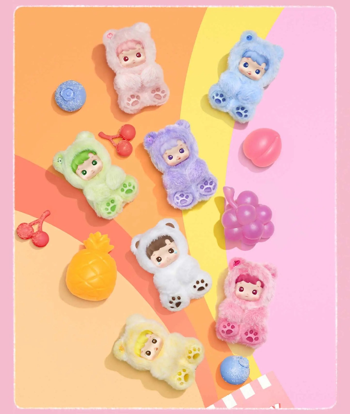 HACIPUPU Gummy Bear Series-Vinyl Plush Pendant Blind Box