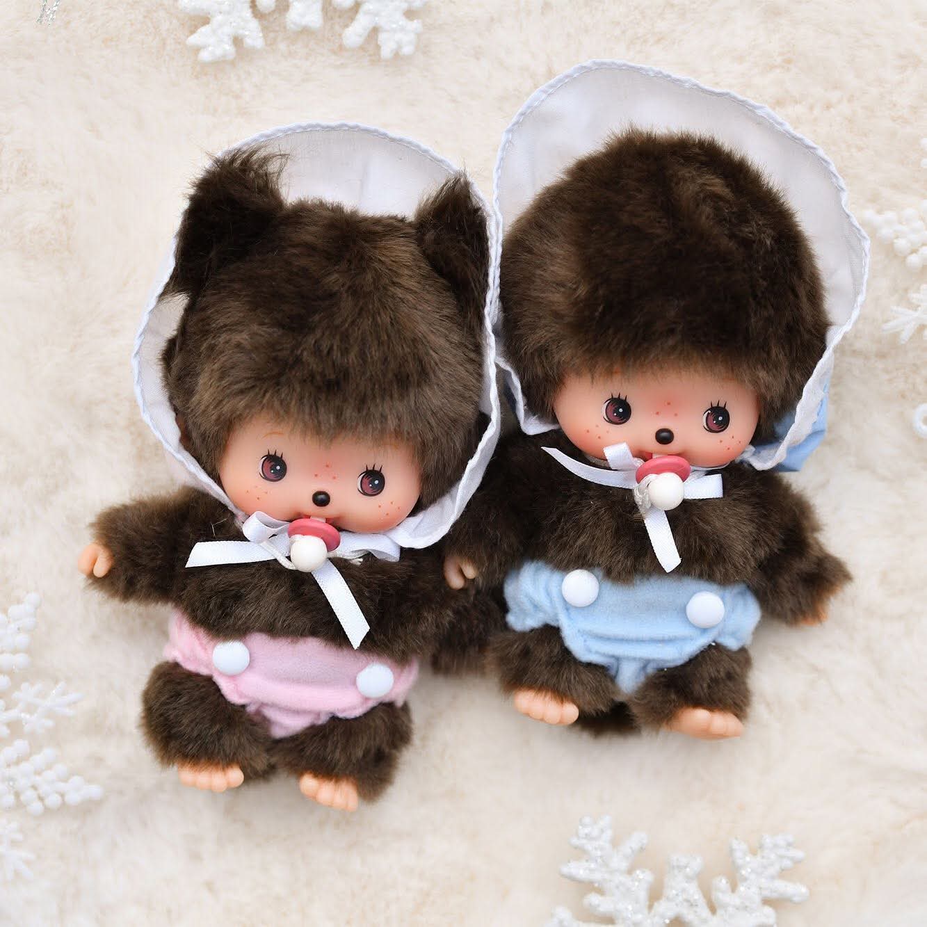 Sekiguchi Monchhichi Bebichhichi Baby in Bonnet Style