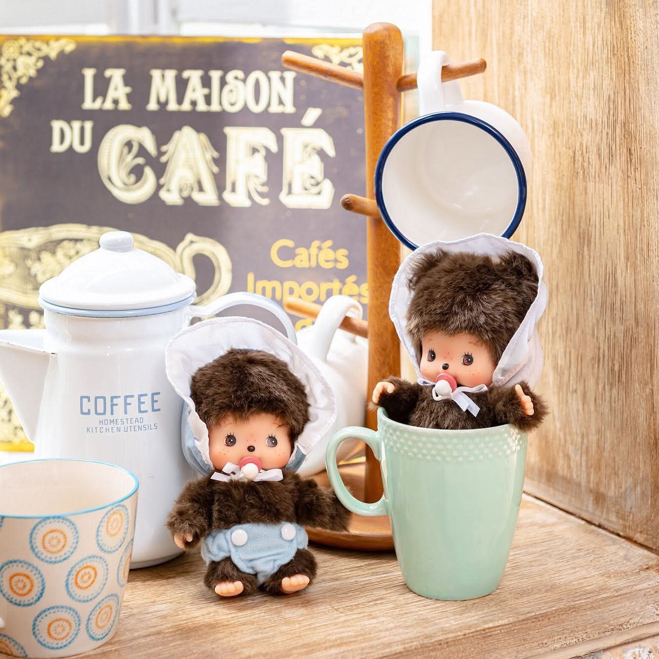 Sekiguchi Monchhichi Bebichhichi Baby in Bonnet Style