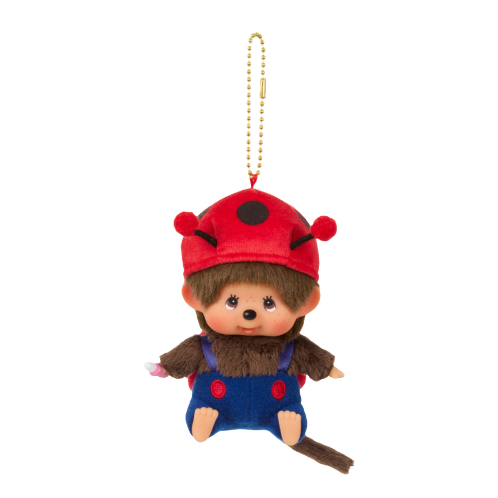 Sekiguchi Monchhichi Ladybug Big Face Keychain