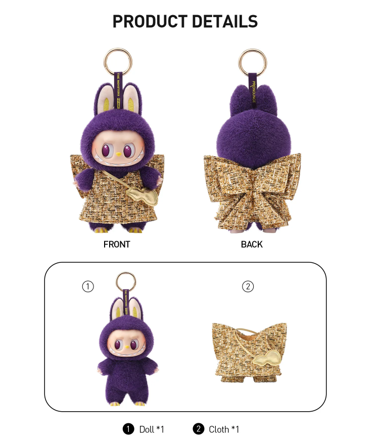 LABUBU × PRONOUNCE - WINGS OF FORTUNE Vinyl Plush Hanging Card