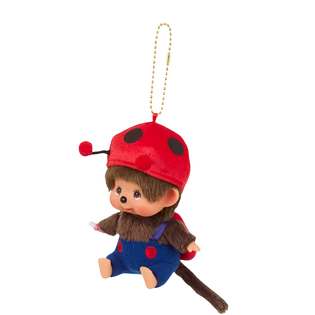 Sekiguchi Monchhichi Ladybug Big Face Keychain