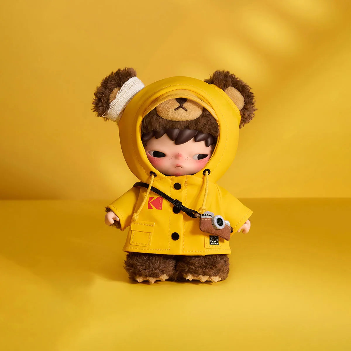 POP MART Hirono × Kodak Little Bear Vinyl Plush Pendant Hanging Card