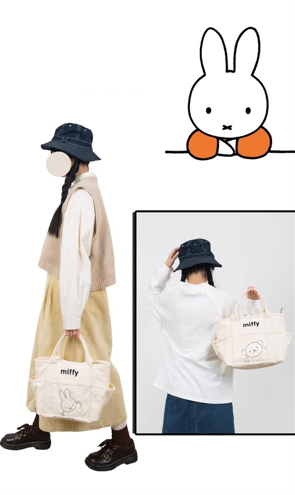 LANSERY Miffy Boris Rabbit Handbag