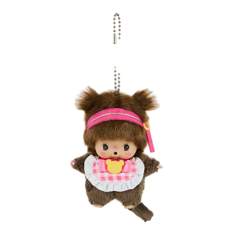 MONCHHICHI Bebichhichi Pink Idol Girl Mascot Holder Keychain