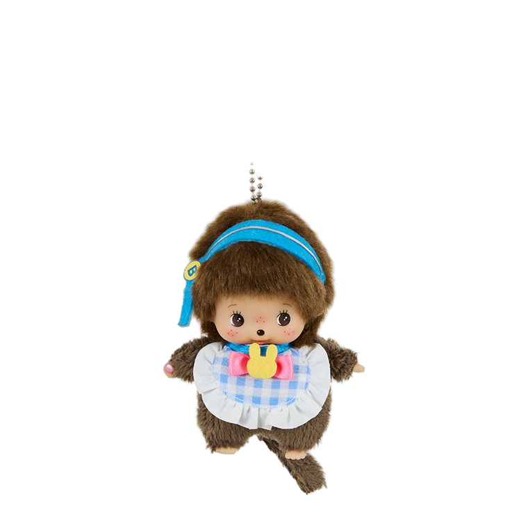 MONCHHICHI Bebichhichi Blue Idol Girl Mascot Holder Keychain