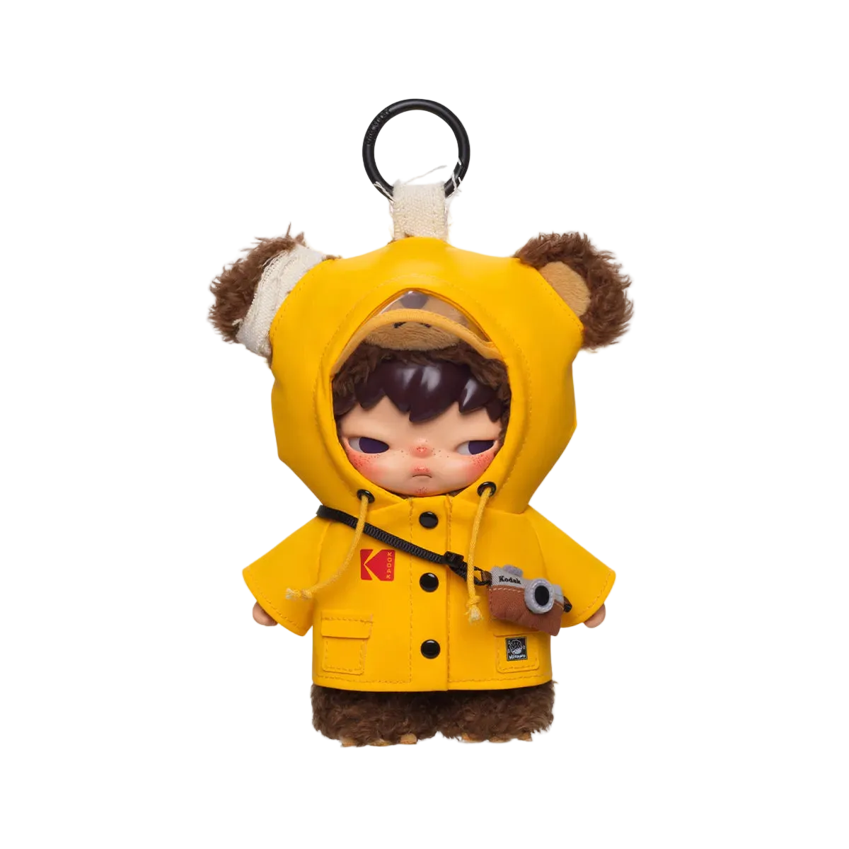 POP MART Hirono × Kodak Little Bear Vinyl Plush Pendant Hanging Card