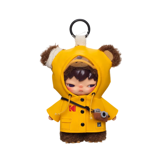POP MART Hirono × Kodak Little Bear Vinyl Plush Pendant Hanging Card