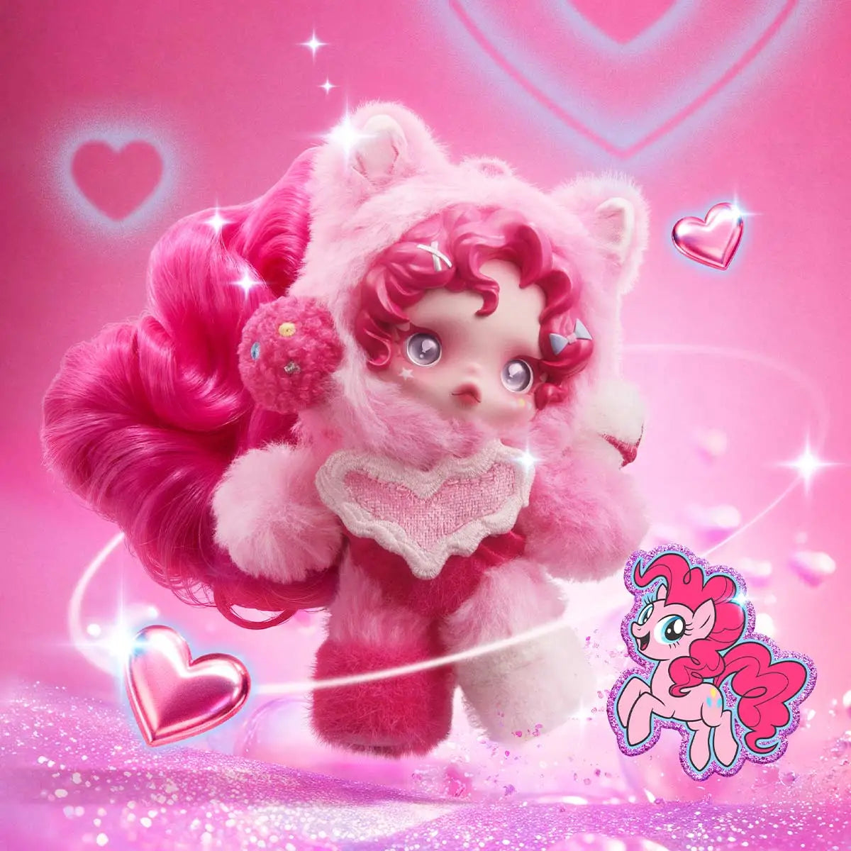 SKULLPANDA × My Little Pony Series Plush Doll Pendant