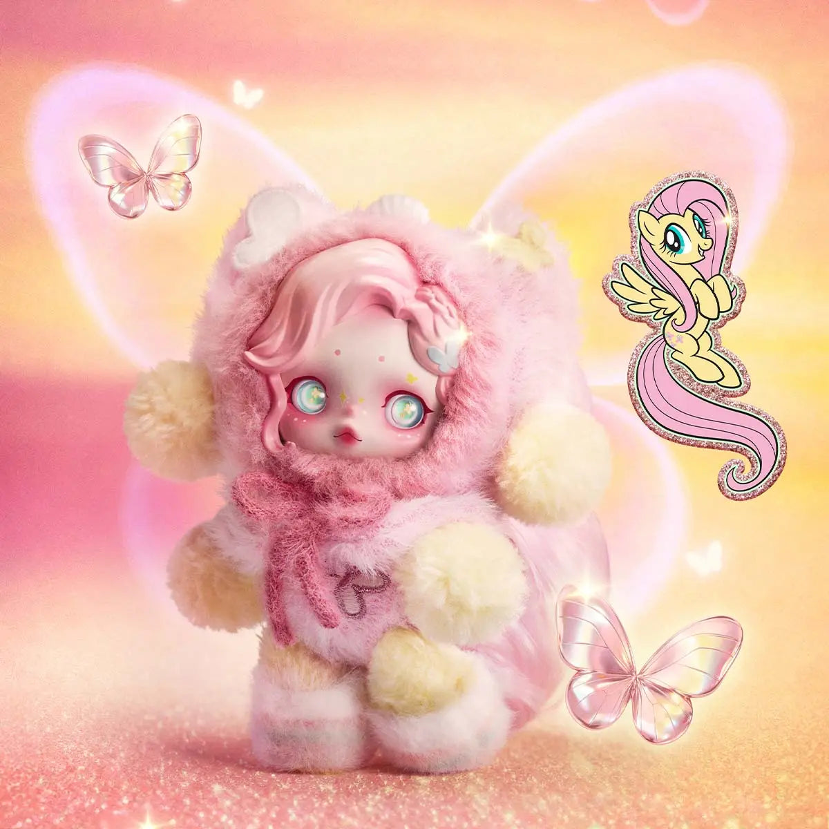 SKULLPANDA × My Little Pony Series Plush Doll Pendant