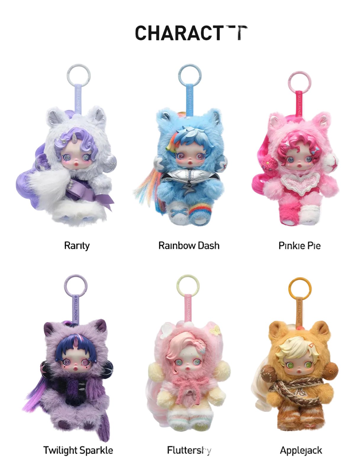 SKULLPANDA × My Little Pony Series Plush Doll Pendant