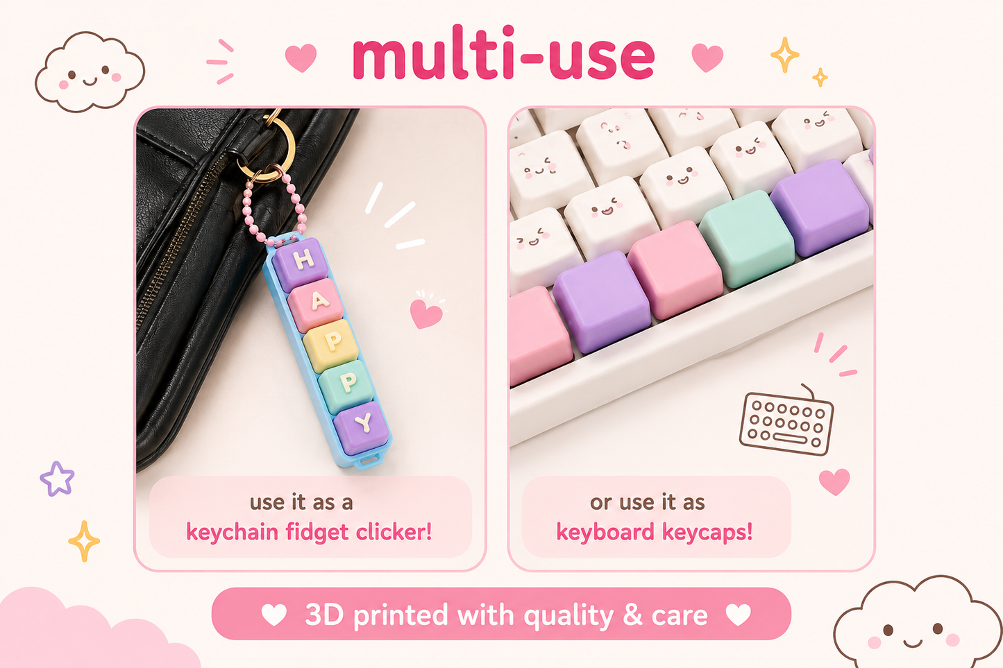 ♡ Create Your Own Fidget Clicker Keychain ♡
