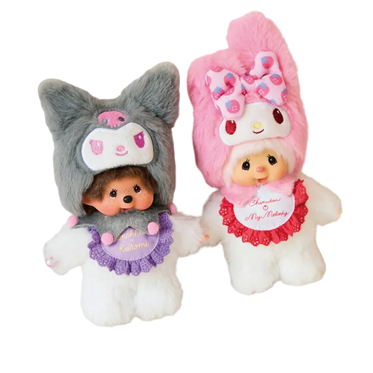 Monchhichi x My Melody and Kuromi Anniversary Keychain Collection