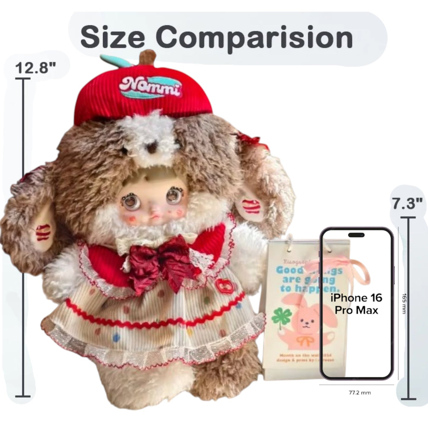 Nommi-Bite into Apple 400% Plush Hanging Card
